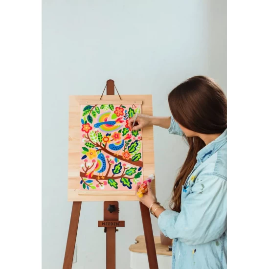 Kit panza canvas Picteaza pe numere - Blue Birds Kit panza canvas Picteaza pe numere - Blue Birds