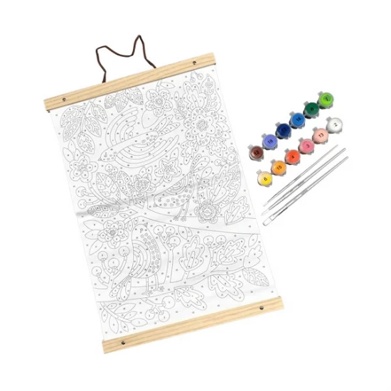 Kit panza canvas Picteaza pe numere - Blue Birds Kit panza canvas Picteaza pe numere - Blue Birds