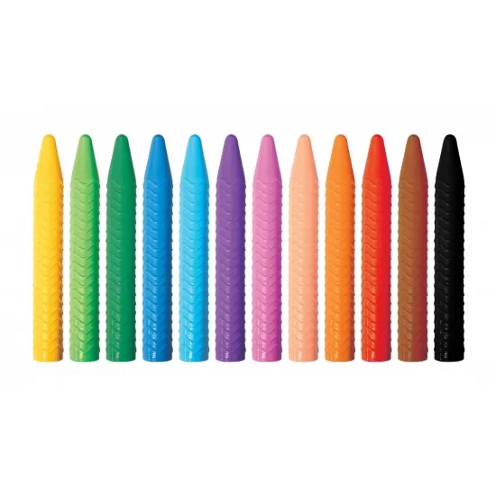 Kit rola de desenat 3 m si 12 creioane colorate cerate Haku Yoka - Dinozauri