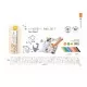 Kit rola de desenat 3 m si 12 creioane colorate cerate Haku Yoka - Dinozauri