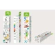Kit rola de desenat autoadeziva 3 m si 12 creioane colorate cerate, Spatiu - Haku Yoka Kit rola de desenat autoadeziva 3 m si 12 creioane colorate cerate, Spatiu - Haku Yoka