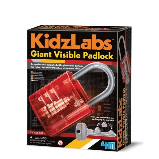Set constructie Lacat gigant translucid KidzLabs Set constructie Lacat gigant translucid KidzLabs