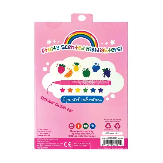 Set 6 markere parfumate Yummy Yummy cu varf flexibil Set 6 markere parfumate Yummy Yummy cu varf flexibil