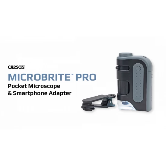 Microscop de buzunar cu LED, marire 60-120x, cu adaptor pentru smartphone, MicroBrite Microscop de buzunar cu LED, marire 60-120x, cu adaptor pentru smartphone, MicroBrite