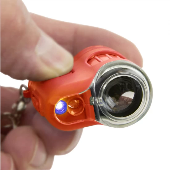 Microscop portabil cu breloc marire 20x MicroMini Orange Microscop portabil cu breloc marire 20x MicroMini Orange