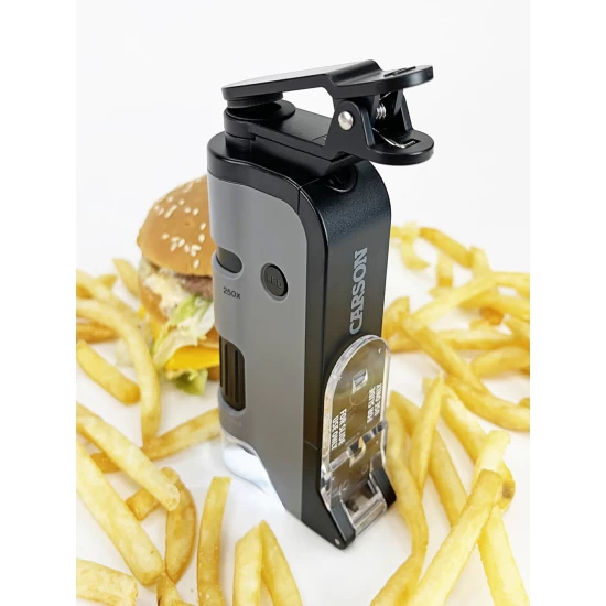 Microscop portabil cu LED si UV, cu adaptor de smartphone, marire 100-250x, MicroFlip Microscop portabil cu LED si UV, cu adaptor de smartphone, marire 100-250x, MicroFlip