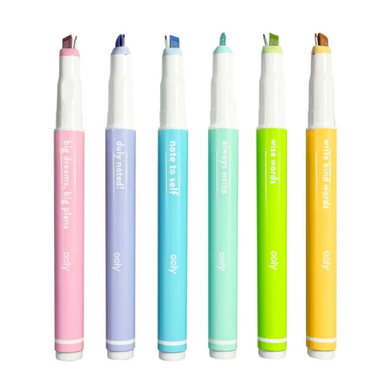 Set 6 pixuri cu varf microfin si markere 2-in-1 Set 6 pixuri cu varf microfin si markere 2-in-1