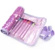 Penar rulabil Girabrilla cu paiete reversibile si set 12 pixuri gel + 6 markere duble Pink