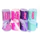 Penar rulabil Girabrilla cu paiete reversibile si set 12 pixuri gel + 6 markere duble Pink