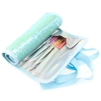 Penar rulabil Girabrilla  cu paiete reversibile si set 12 pixuri gel + 6 markere duble Green