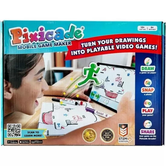Kit creativ multipremiat pentru a transforma desenele copiilor in jocuri video pentru mobil sau tableta, editie jocuri nelimitate Pixicade Kit creativ multipremiat pentru a transforma desenele copiilor in jocuri video pentru mobil sau tableta, editie jocuri nelimitate Pixicade