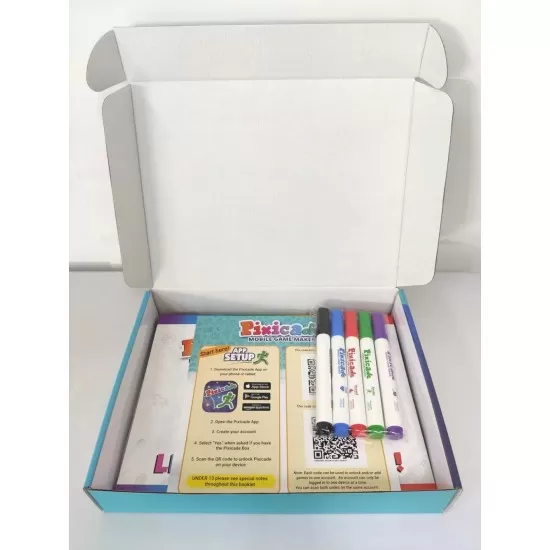 Kit creativ multipremiat pentru a transforma desenele copiilor in jocuri video pentru mobil sau tableta, editie jocuri nelimitate Pixicade Kit creativ multipremiat pentru a transforma desenele copiilor in jocuri video pentru mobil sau tableta, editie jocuri nelimitate Pixicade