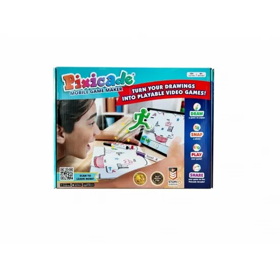 Kit creativ multipremiat pentru a transforma desenele copiilor in jocuri video pentru mobil sau tableta, editie jocuri nelimitate Pixicade Kit creativ multipremiat pentru a transforma desenele copiilor in jocuri video pentru mobil sau tableta, editie jocuri nelimitate Pixicade