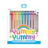 Set 12 pixuri cu gel colorate cu sclipici, parfumate, 2.0 Yummy Yummy