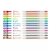 Set 12 pixuri cu gel colorate cu sclipici, parfumate, 2.0 Yummy Yummy