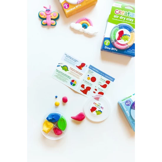 Set DIY plastilina 4 culori cu uscare la aer - Dino Set DIY plastilina 4 culori cu uscare la aer - Dino