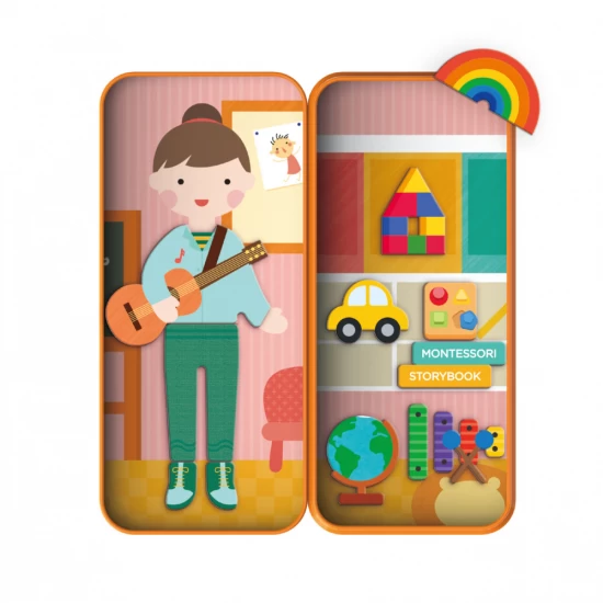 Puzzle magnetic in cutie metalica, joc de potrivire si asociere - Educatoare