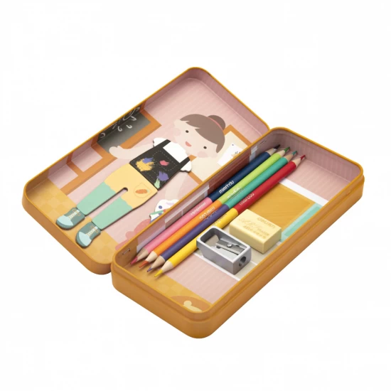 Puzzle magnetic in cutie metalica, joc de potrivire si asociere - Educatoare