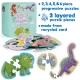 Puzzle progresiv Toddler 10 in 1, Boppi - Dinozauri