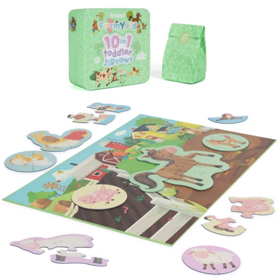 Puzzle progresiv Toddler 10 in 1, Boppi - Ferma Puzzle progresiv Toddler 10 in 1, Boppi - Ferma