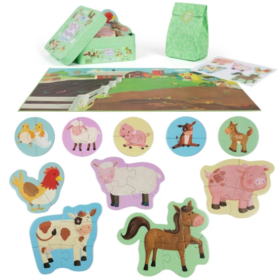 Puzzle progresiv Toddler 10 in 1, Boppi - Ferma Puzzle progresiv Toddler 10 in 1, Boppi - Ferma