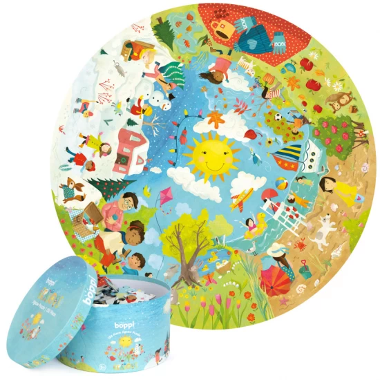 Puzzle rotund 150 piese Boppi - Anotimpuri Puzzle rotund 150 piese Boppi - Anotimpuri