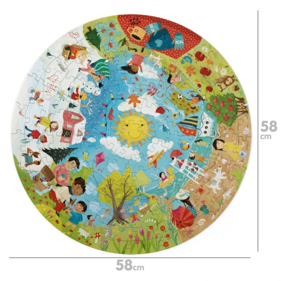 Puzzle rotund 150 piese Boppi - Anotimpuri Puzzle rotund 150 piese Boppi - Anotimpuri