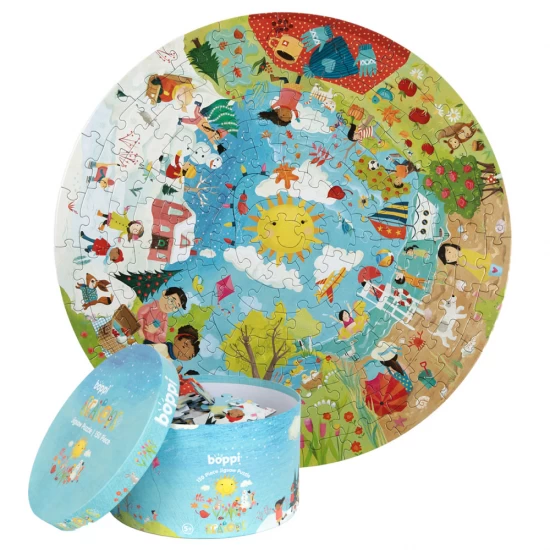 Puzzle rotund 150 piese Boppi - Anotimpuri Puzzle rotund 150 piese Boppi - Anotimpuri