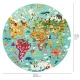 Puzzle rotund, 150 piese, Boppi - Harta Lumii Puzzle rotund, 150 piese, Boppi - Harta Lumii