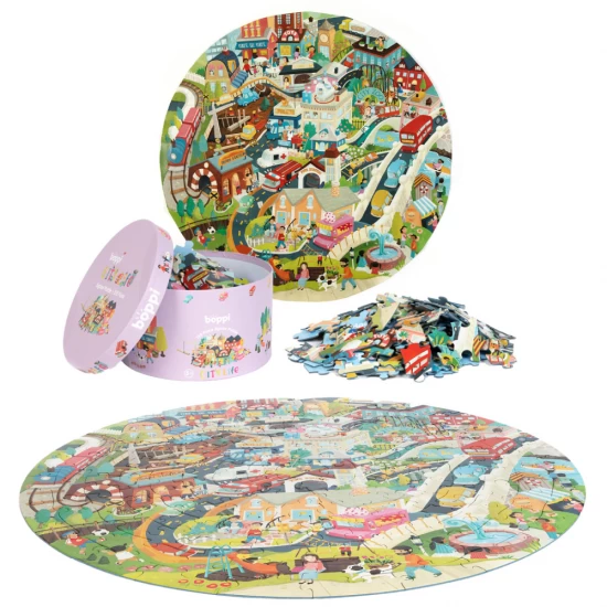 Puzzle rotund, 150 piese, Boppi - Orasul Puzzle rotund, 150 piese, Boppi - Orasul