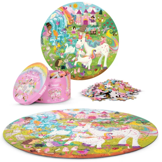 Puzzle rotund 150 piese Boppi - Unicorn Puzzle rotund 150 piese Boppi - Unicorn