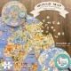 Puzzle rotund -  Harta Ilustrata a Lumii, 1000 de piese, Boppi