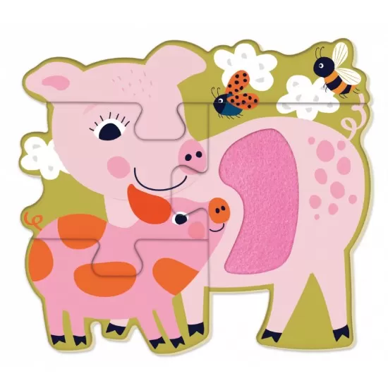 Puzzle tactil din lemn - Ferma Puzzle tactil din lemn - Ferma