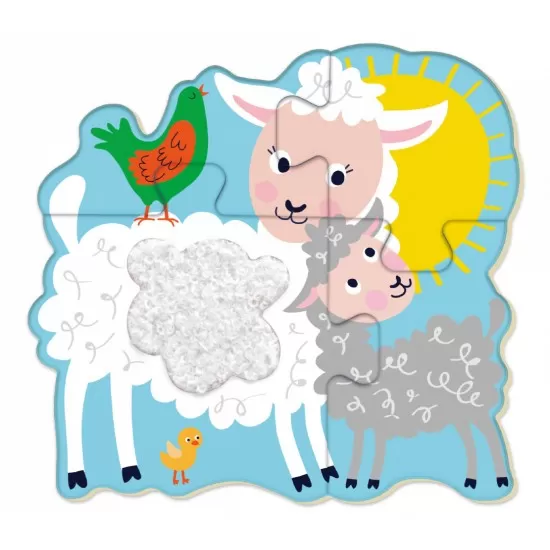 Puzzle tactil din lemn - Ferma Puzzle tactil din lemn - Ferma