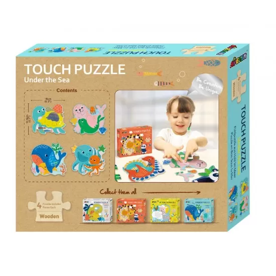 Puzzle tactil din lemn - Subacvatic Puzzle tactil din lemn - Subacvatic