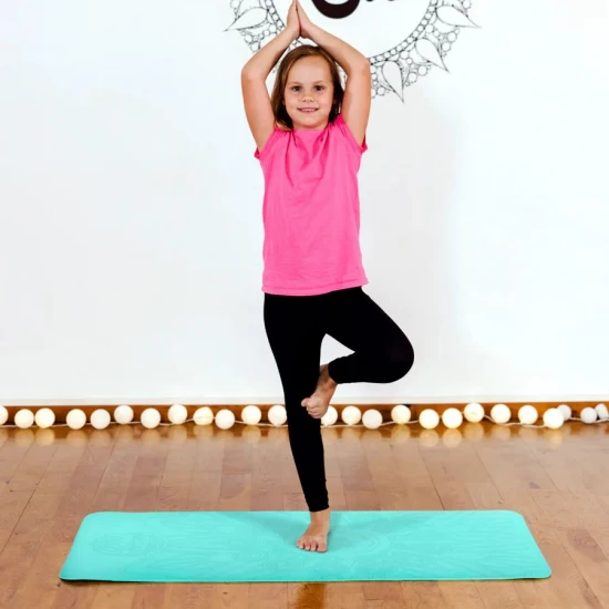 Saltea Yoga pentru copii, ecologica - Earth, turcoaz Saltea Yoga pentru copii, ecologica - Earth, turcoaz