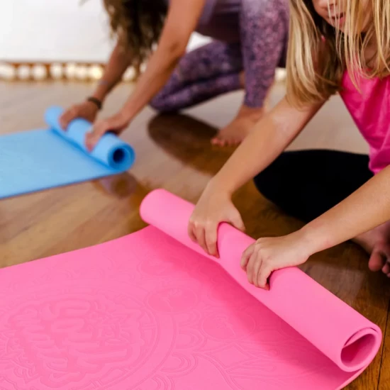 Saltea Yoga pentru copii, ecologica - Sun and Moon, roz Saltea Yoga pentru copii, ecologica - Sun and Moon, roz