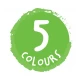 Set 5 carioci lavabile Dot Markers - culori clasice, Haku Yoka Set 5 carioci lavabile Dot Markers - culori clasice, Haku Yoka