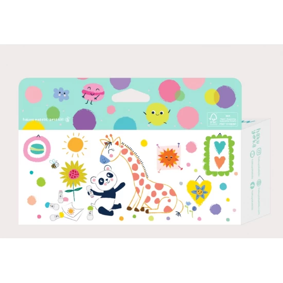 Set 5 carioci lavabile Dot Markers - culori pastel, Haku Yoka Set 5 carioci lavabile Dot Markers - culori pastel, Haku Yoka