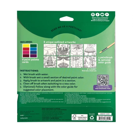 Set artistic cu acuarele DIY Scenic Hues - Aventura in padure Set artistic cu acuarele DIY Scenic Hues - Aventura in padure