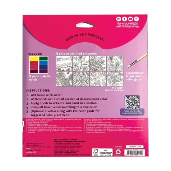 Set artistic cu acuarele DIY Scenic Hues - Flori si gradini Set artistic cu acuarele DIY Scenic Hues - Flori si gradini