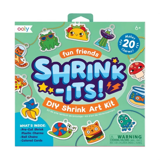 Set artistic DYI Shrink-Its! - Creaza brelocuri prin micsorare Fun Friends Set artistic DYI Shrink-Its! - Creaza brelocuri prin micsorare Fun Friends
