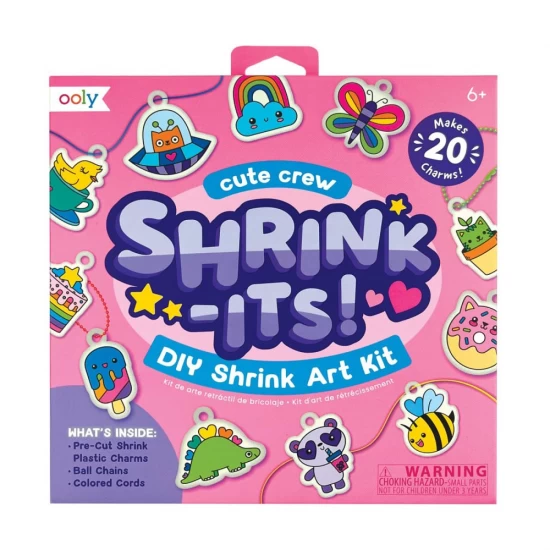 Set artistic DYI Shrink-Its! - Creaza brelocuri prin micsorare Cute Crew Set artistic DYI Shrink-Its! - Creaza brelocuri prin micsorare Cute Crew