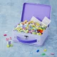 Set constructie Plus-Plus, 600 piese, portabil, in cutie metalica, culori pastelate Set constructie Plus-Plus, 600 piese, portabil, in cutie metalica, culori pastelate