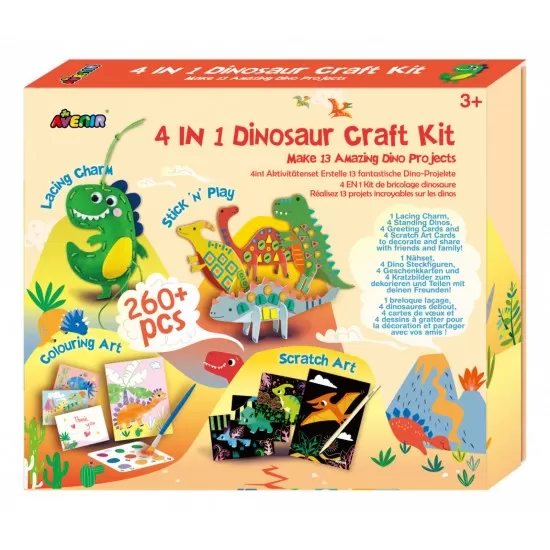 Set creativ 4 in 1 - Dinozauri Set creativ 4 in 1 - Dinozauri