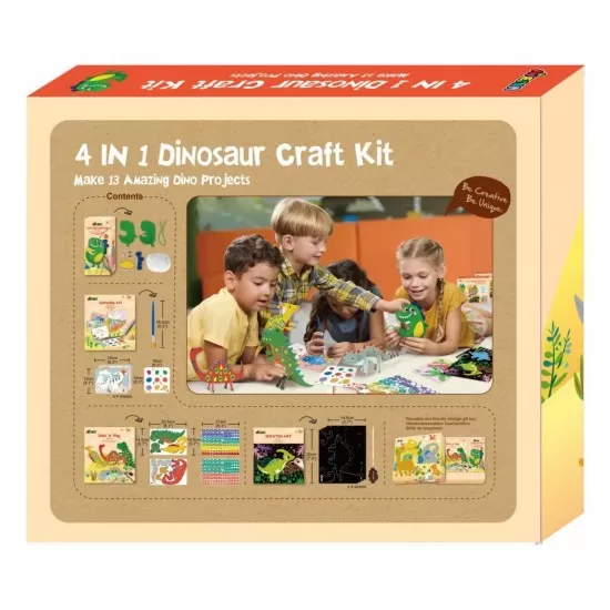 Set creativ 4 in 1 - Dinozauri Set creativ 4 in 1 - Dinozauri