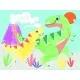 Set creativ 4 in 1 - Dinozauri Set creativ 4 in 1 - Dinozauri