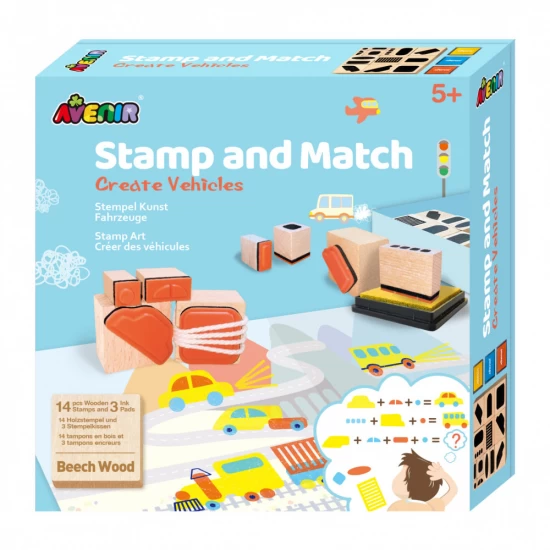 Set creativ cu stampile - Vehicule Set creativ cu stampile - Vehicule
