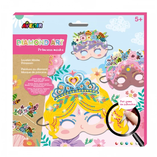 Set creativ DIY Masti cu diamante - Printesa Set creativ DIY Masti cu diamante - Printesa