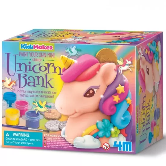 Set creativ - Picteaza propria pusculita Unicorn cu sclipici Set creativ - Picteaza propria pusculita Unicorn cu sclipici